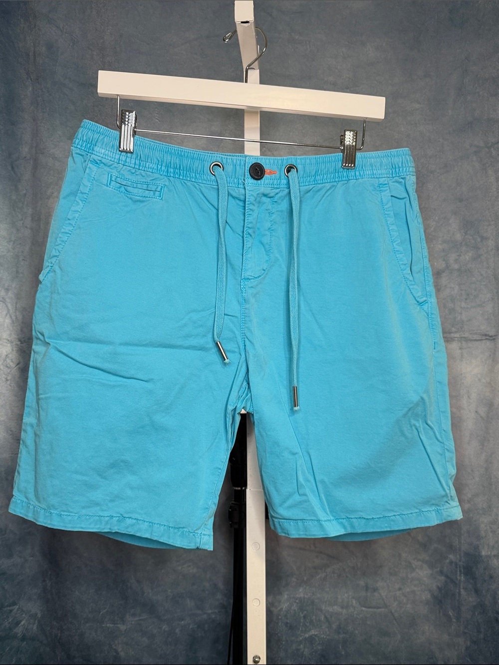Superdry Men's Light Blue Drawstring Chino Shorts Waist 34
